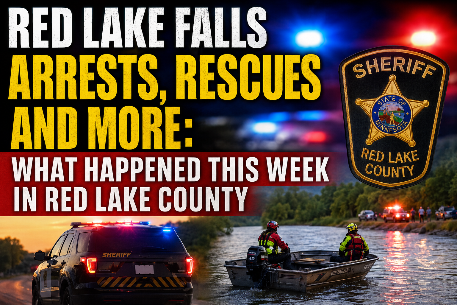 Red Lake Falls Arrests, Rescues Reported