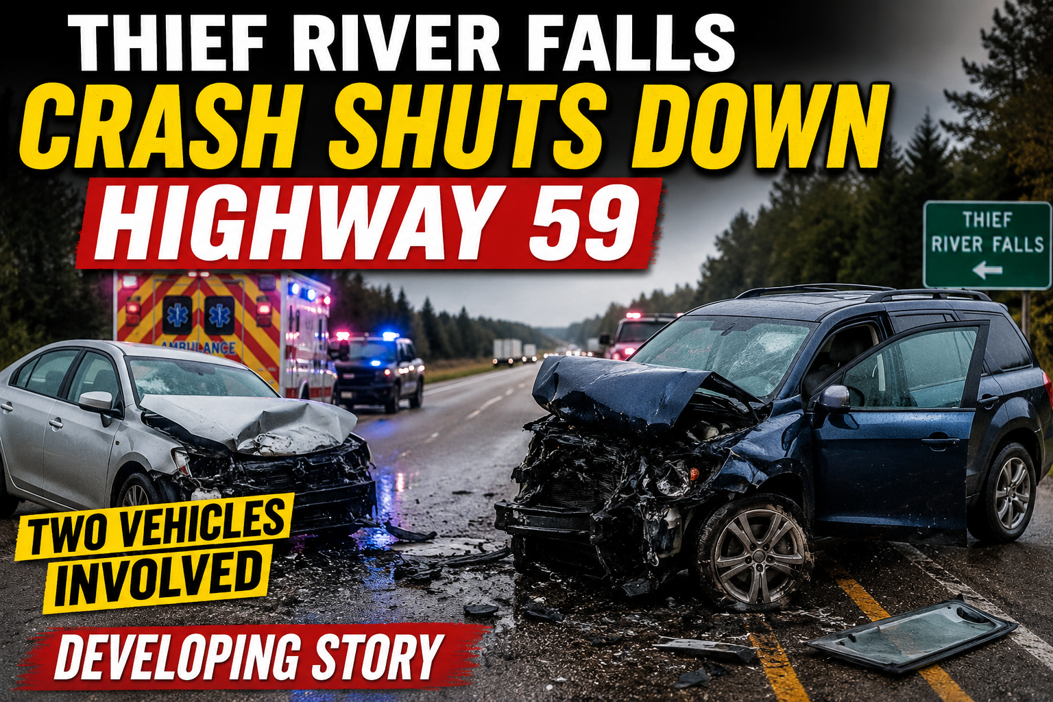 Thief River Falls Crash Reported On Highway 59