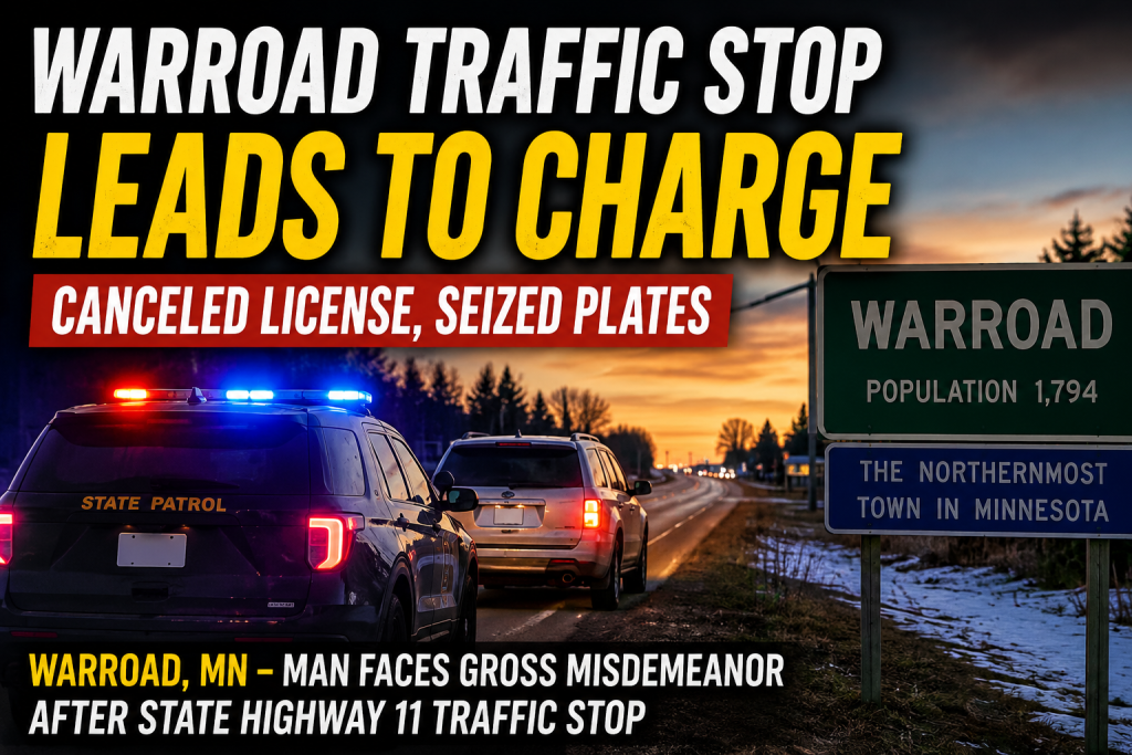 Warroad Man Charged After Canceled License Stop – TRF News