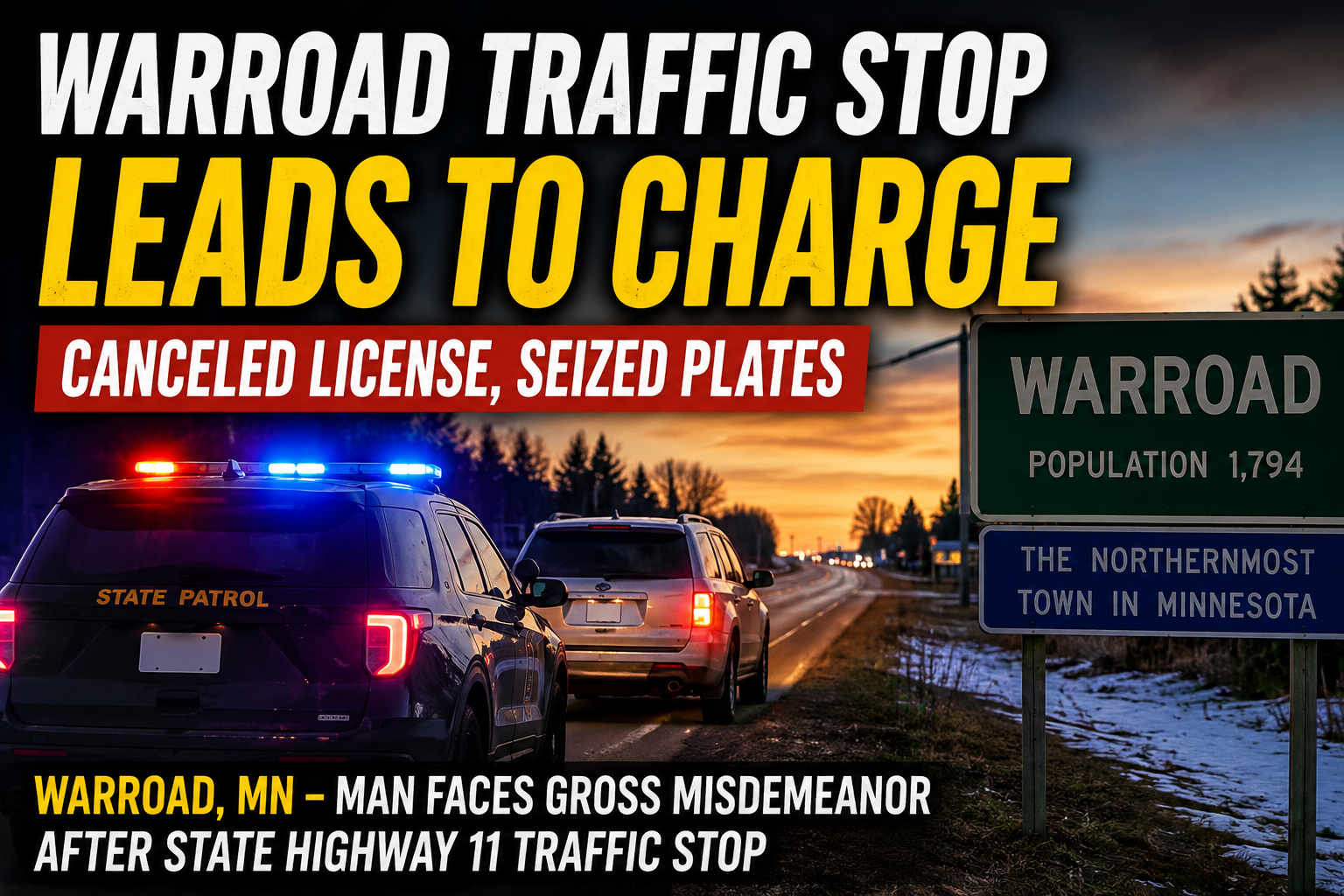Warroad Man Charged After Canceled License Stop