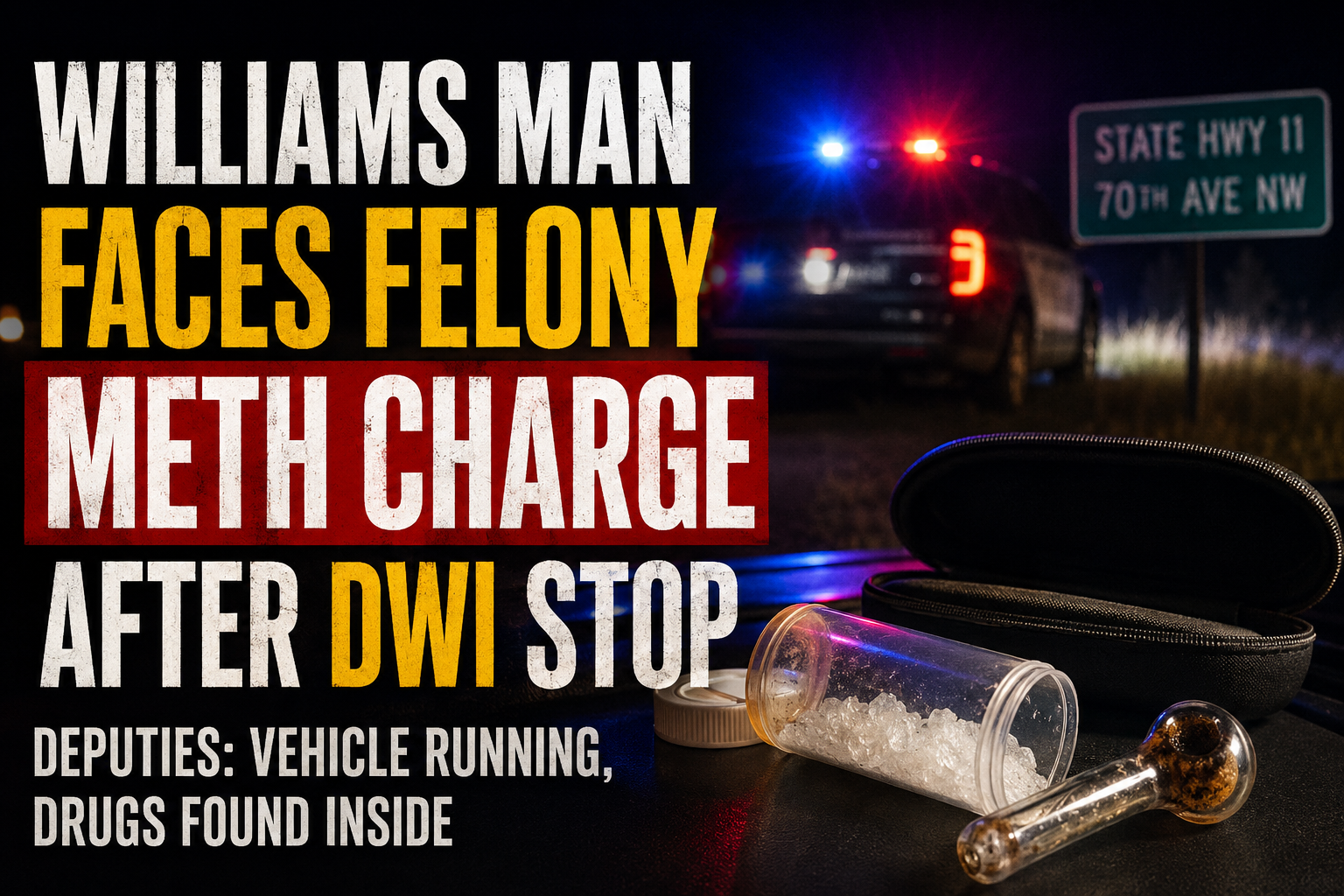 Williams Man Charged In Meth, DWI Case
