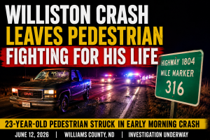 Williston Pedestrian Seriously Hurt In Crash