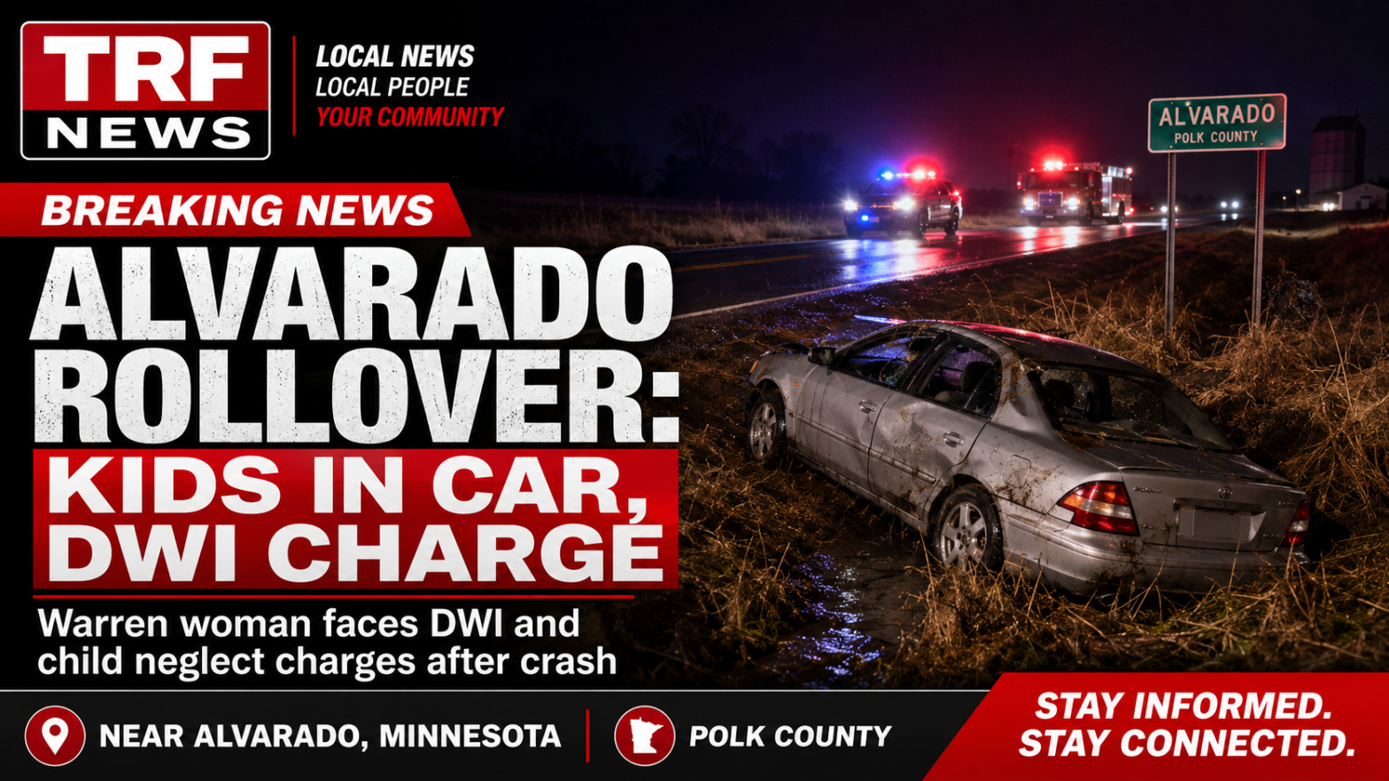 Alvarado Rollover: Woman Faces DWI Charges