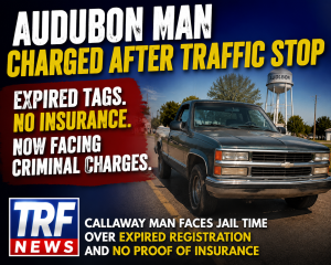 Audubon Man Charged Over Expired Truck Registration