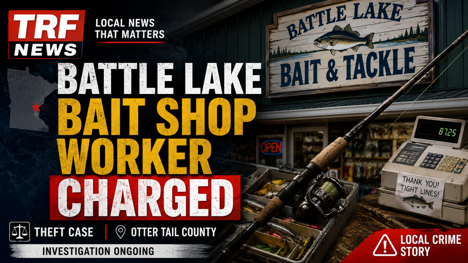 Battle Lake Worker Charged in Bait Shop Theft