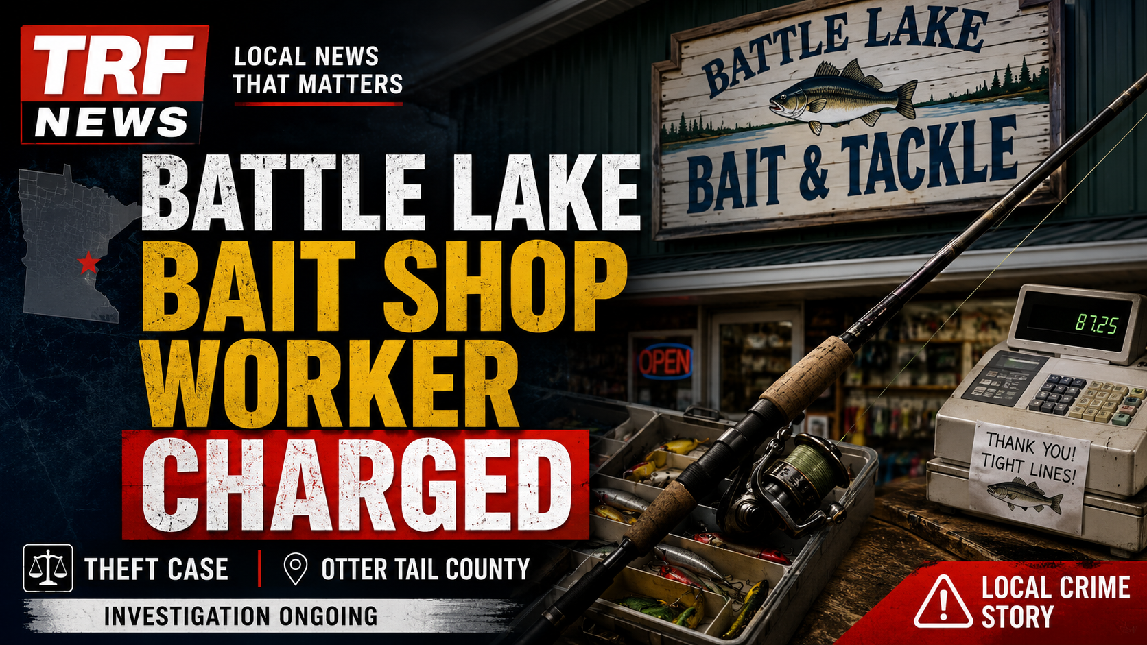 Battle Lake Worker Charged in Bait Shop Theft