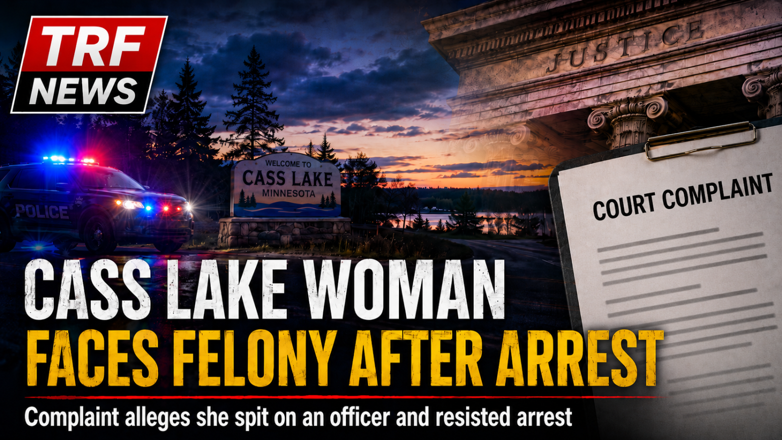 Cass Lake Woman Charged After Spitting on Officer