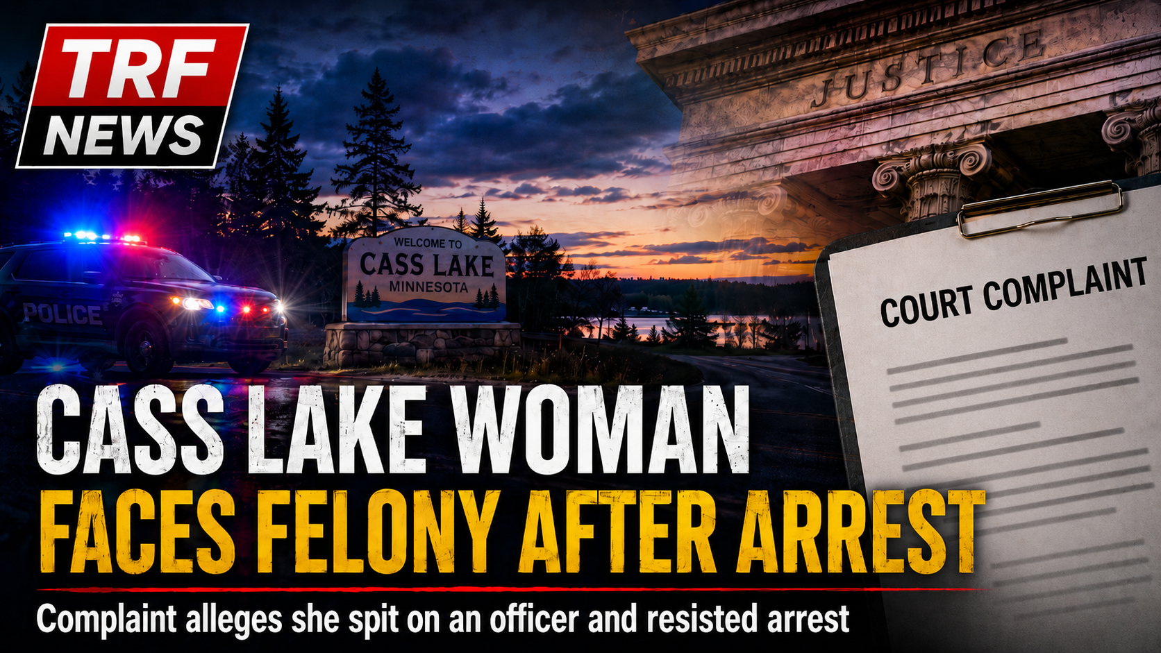 Cass Lake Woman Charged After Spitting on Officer