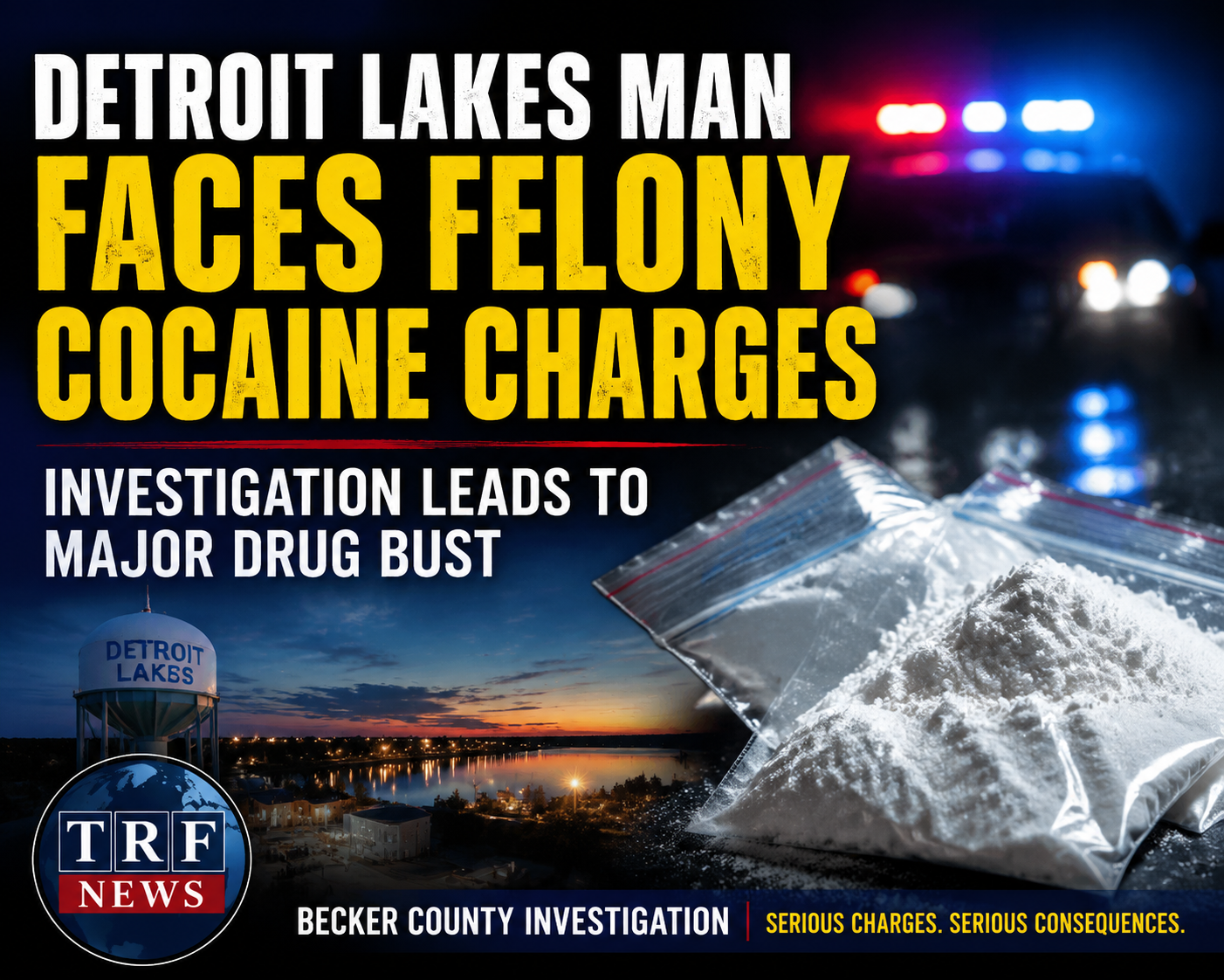 Detroit Lakes Man Charged in Cocaine Case
