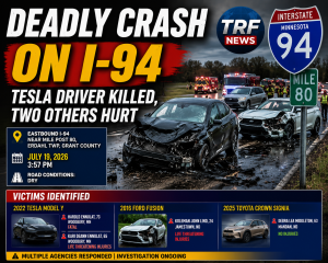 Grant County Crash Kills Tesla Driver on I-94
