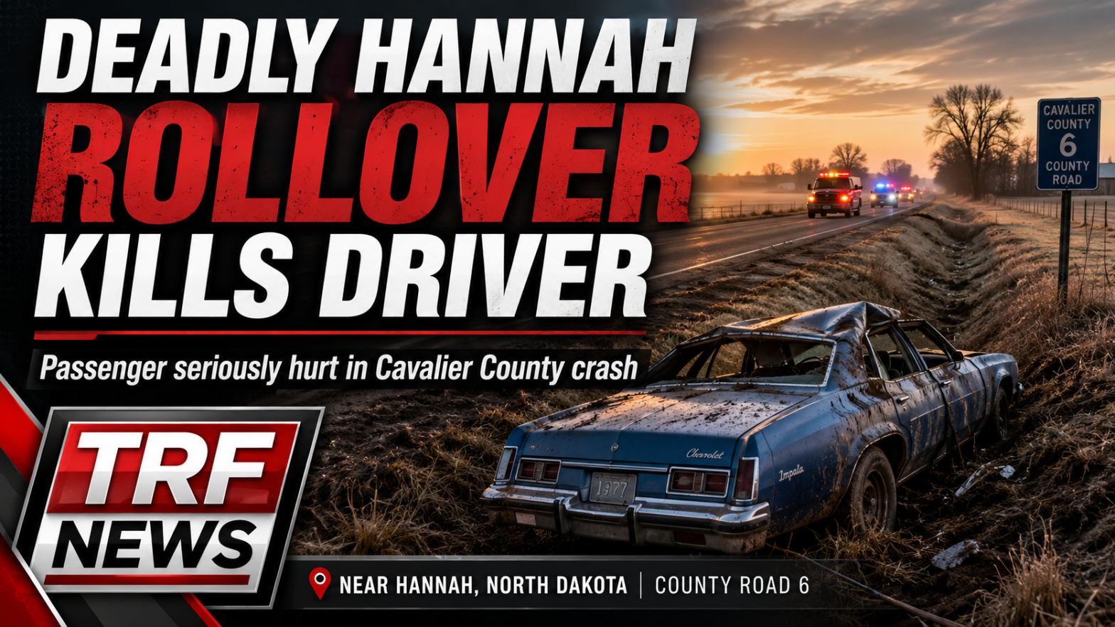 Hannah Rollover Kills Driver, Injures Passenger
