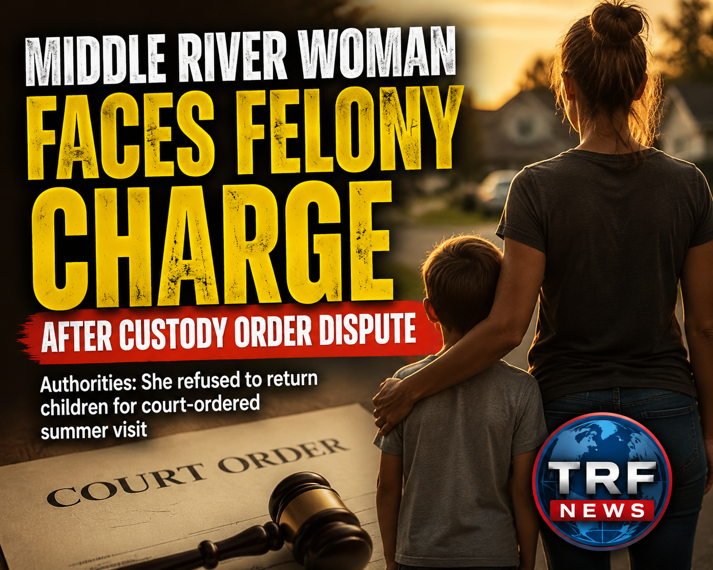 Middle River Woman Charged Over Custody Order Dispute