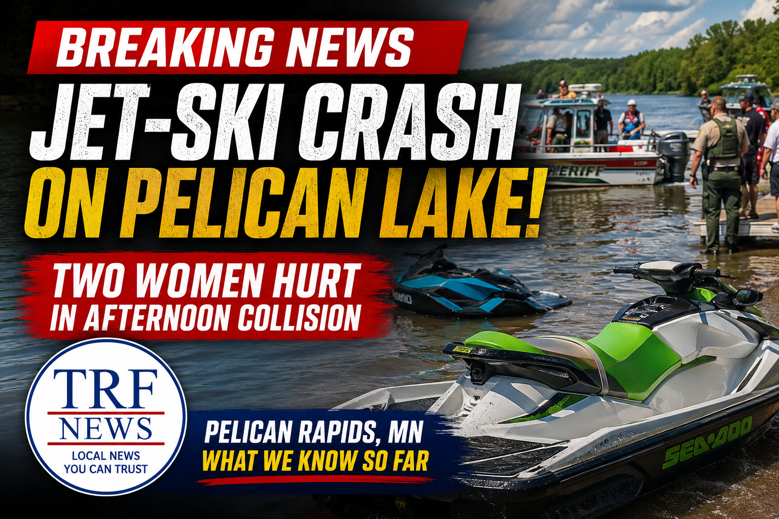 Pelican Rapids Jet-Ski Crash Injures Two Women