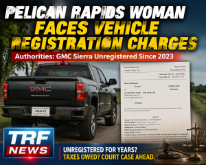 Pelican Rapids Woman Charged Over Vehicle Registration