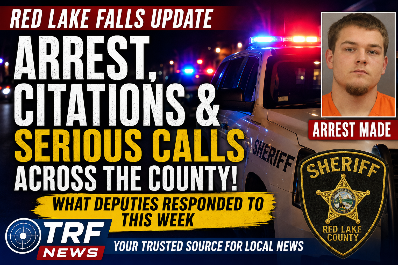 Red Lake Falls Calls Bring Arrest and Citations