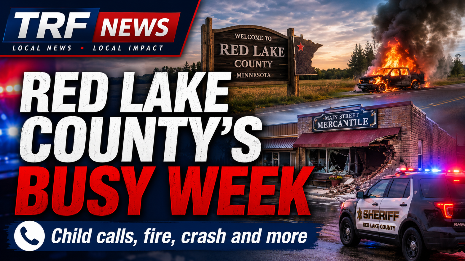 Red Lake Falls Child Calls, Fire Mark Busy Week