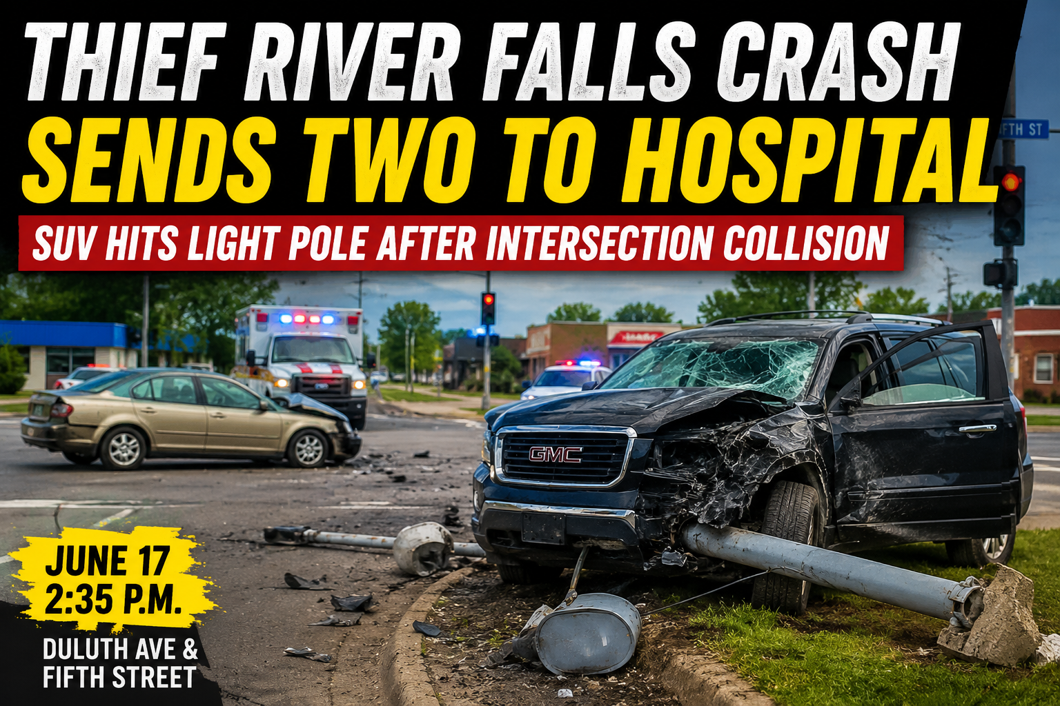 Thief River Falls Crash Sends Two to Hospital