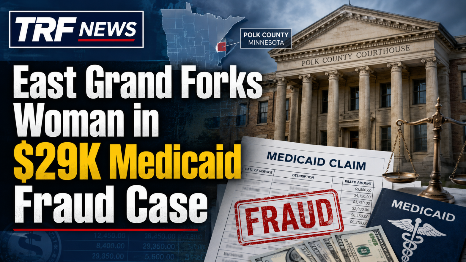 East Grand Forks Woman Faces 5 Medicaid Fraud Counts
