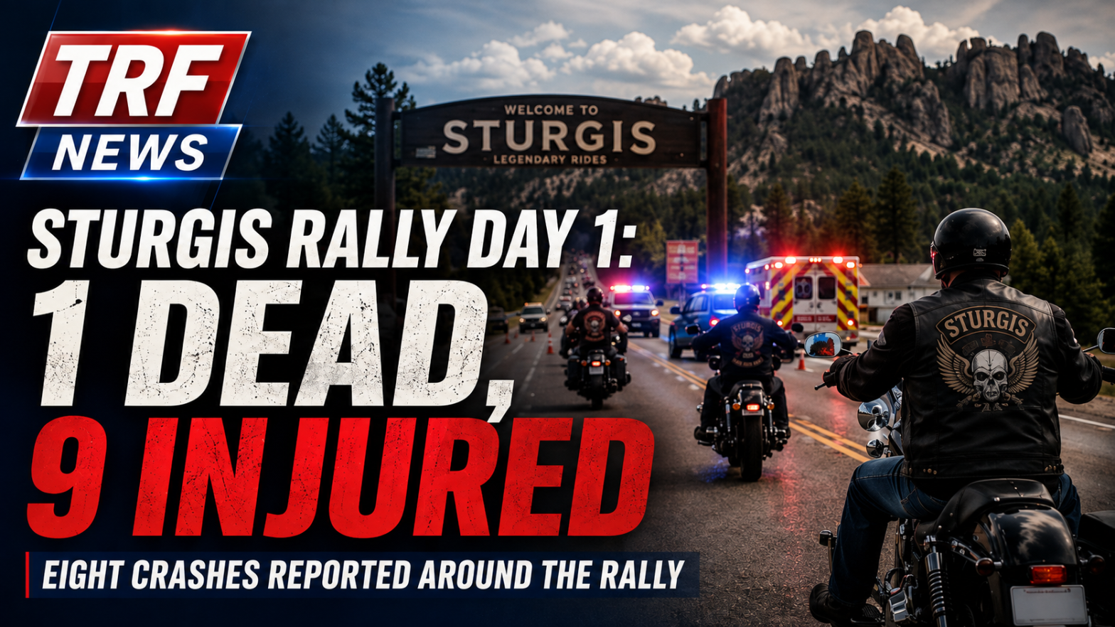 Sturgis Rally Day 1: 1 Dead, 9 Hurt in 8 Crashes