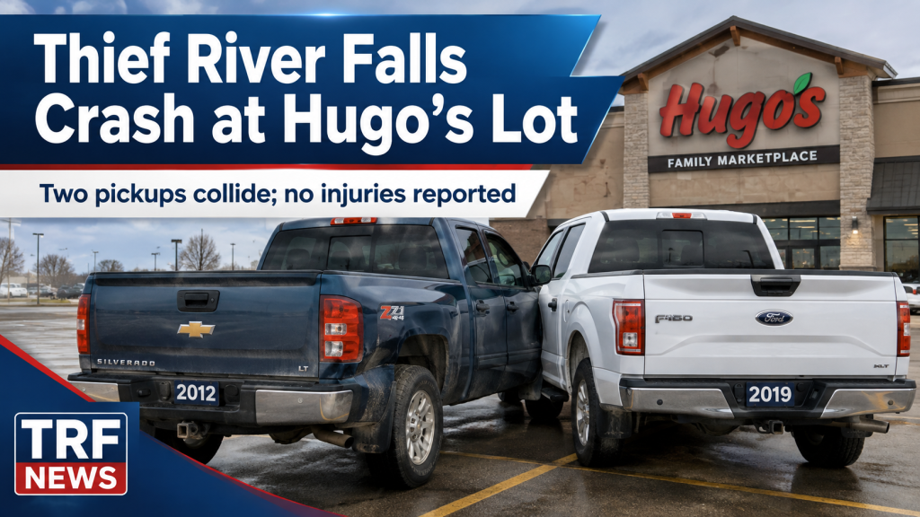Thief River Falls Crash at Hugo’s Leaves No Injuries