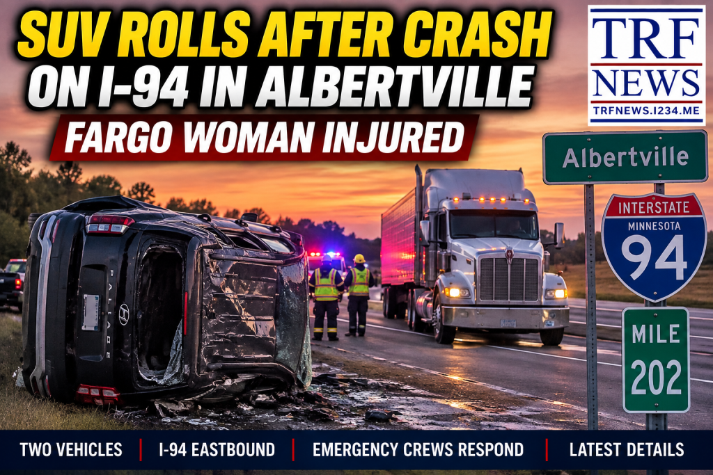 Albertville I-94 Crash Sends Fargo Woman to Hospital