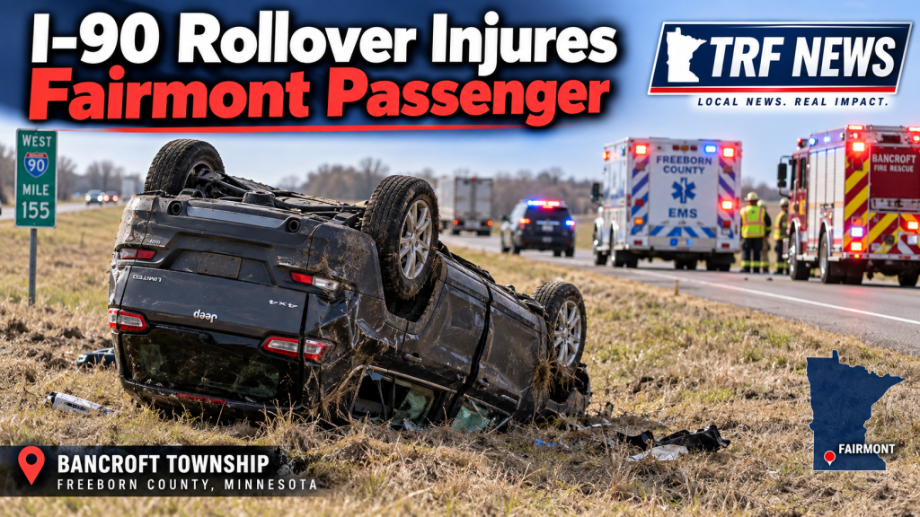 Bancroft Township I-90 Rollover Injures Passenger