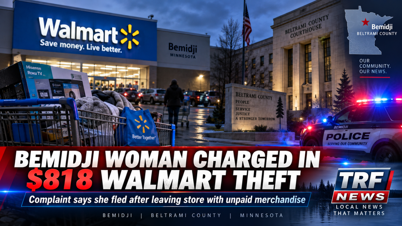 Bemidji Woman Faces Charges in $818 Walmart Case
