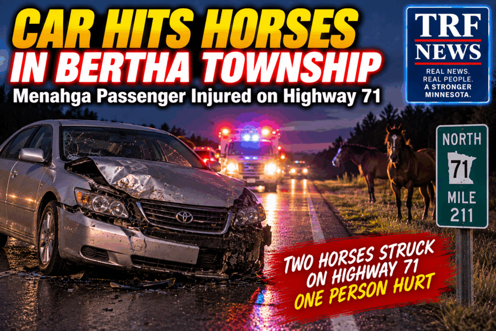 Bertha Township Crash Injures Menahga Passenger