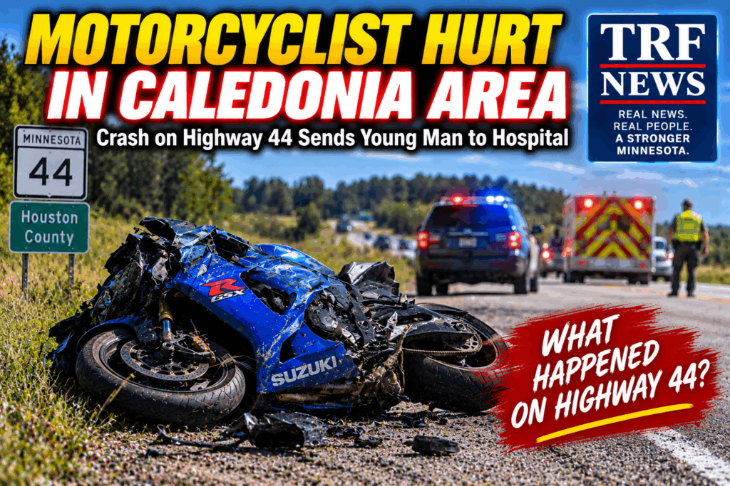 Caledonia Motorcyclist Hurt in Highway 44 Crash