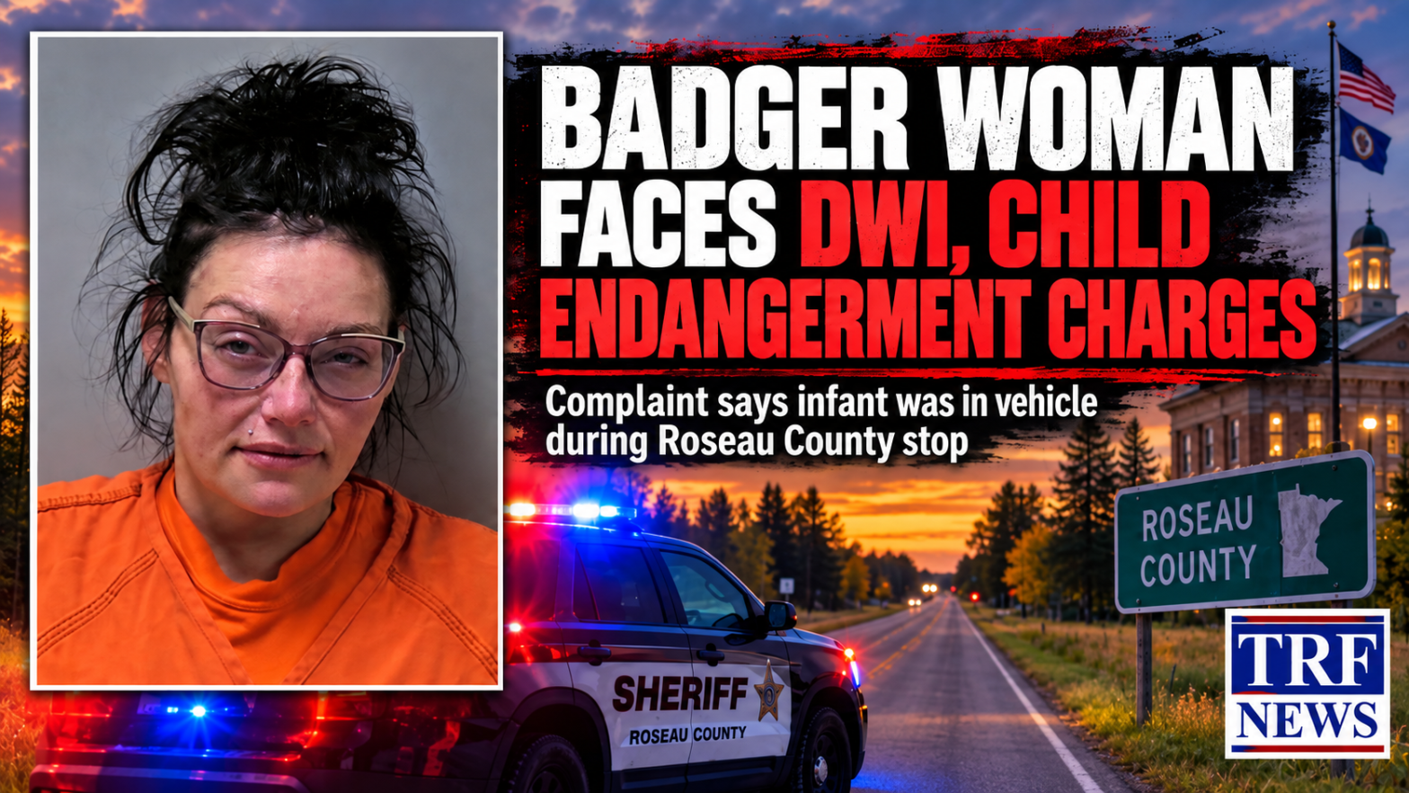 Badger Woman Faces DWI, Child Endangerment Charges
