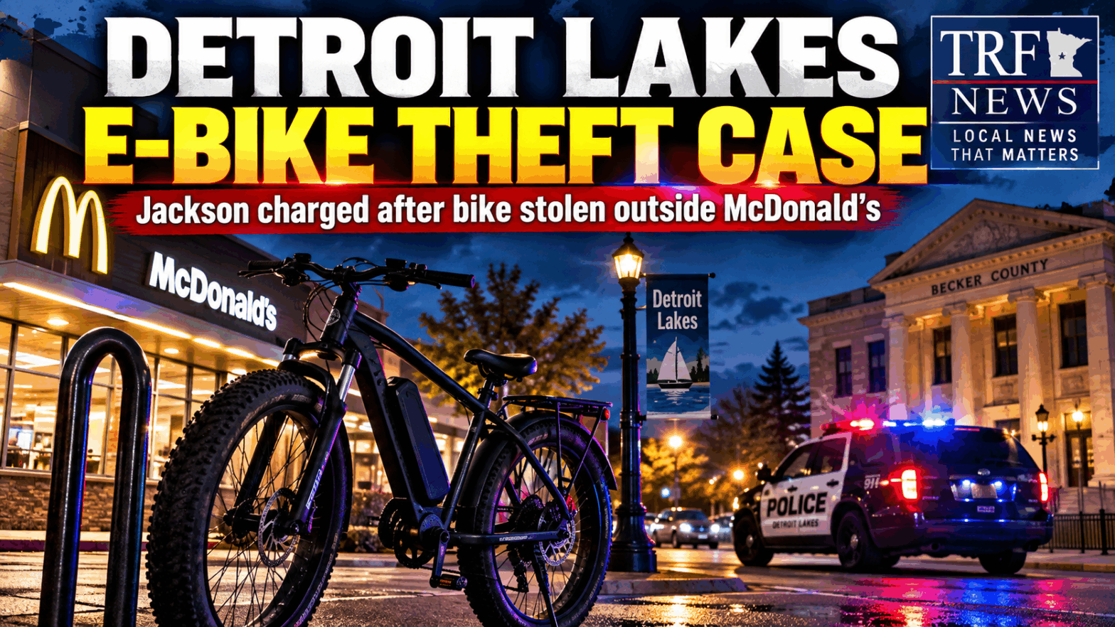 Detroit Lakes E-Bike Theft Charge Filed Against Jackson