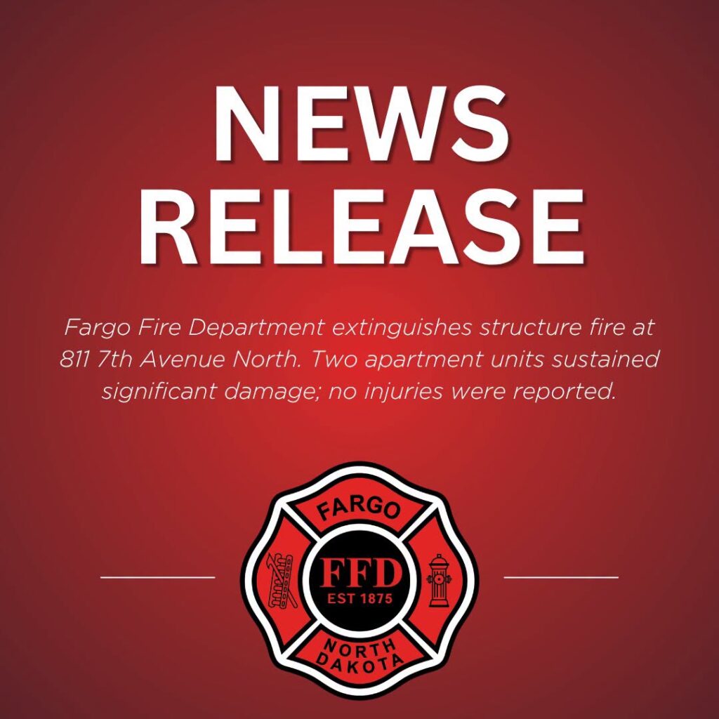 Fargo Apartment Fire Displaces Two Residents