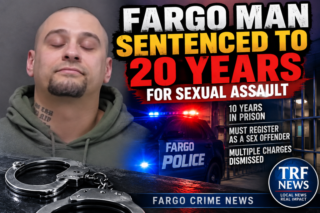 Fargo Man Gets 20-Year Sentence, 10 to Serve