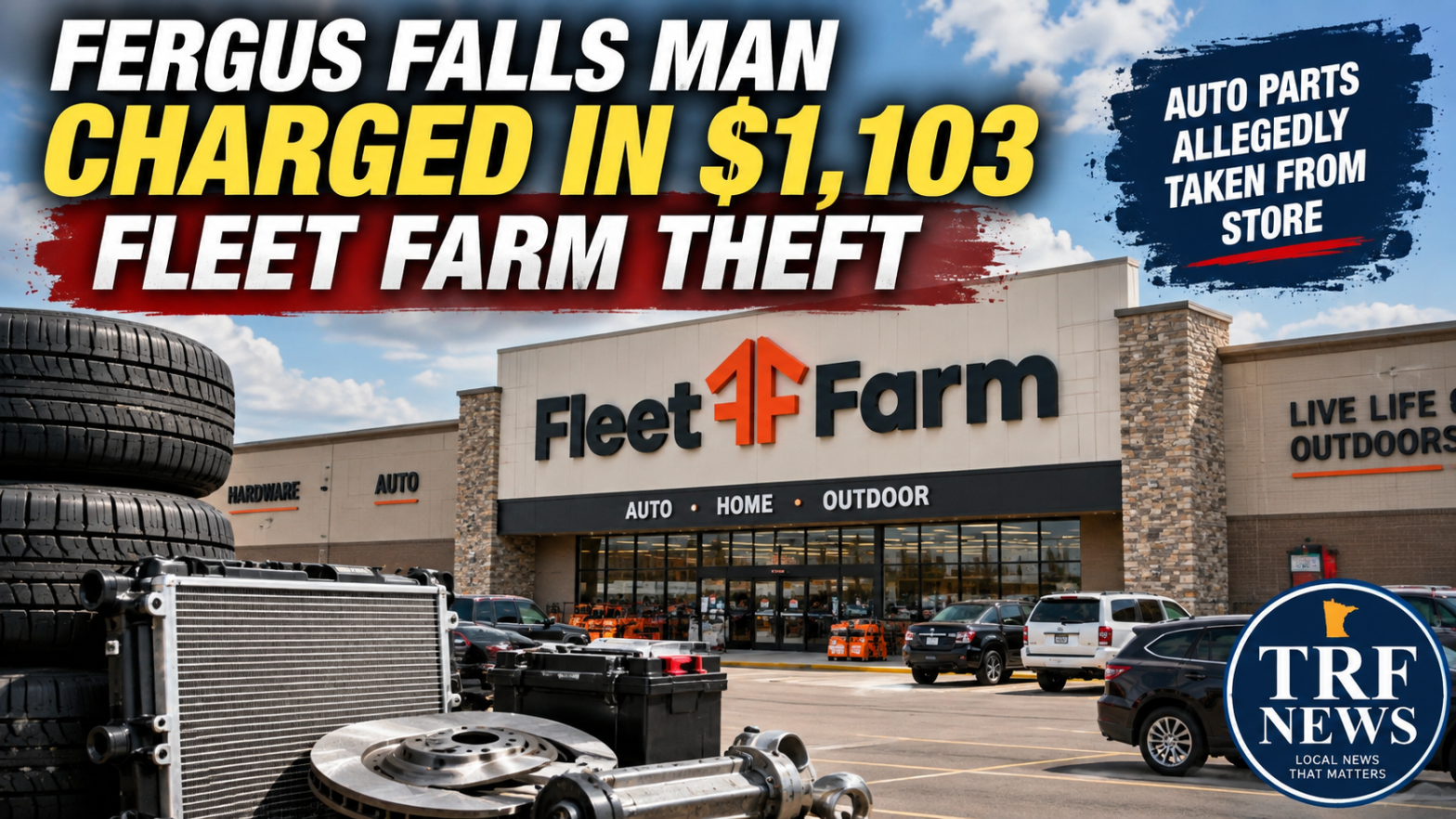 Fergus Falls Man Charged in $1,103 Fleet Farm Theft