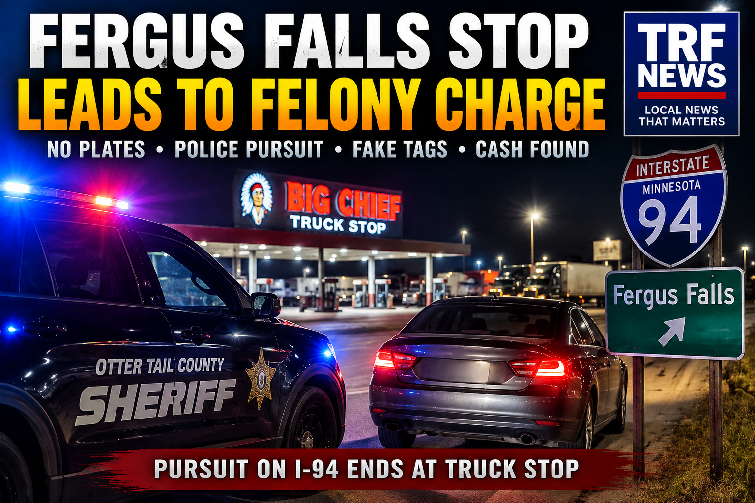 Fergus Falls Stop Leads to Felony Fleeing Charge