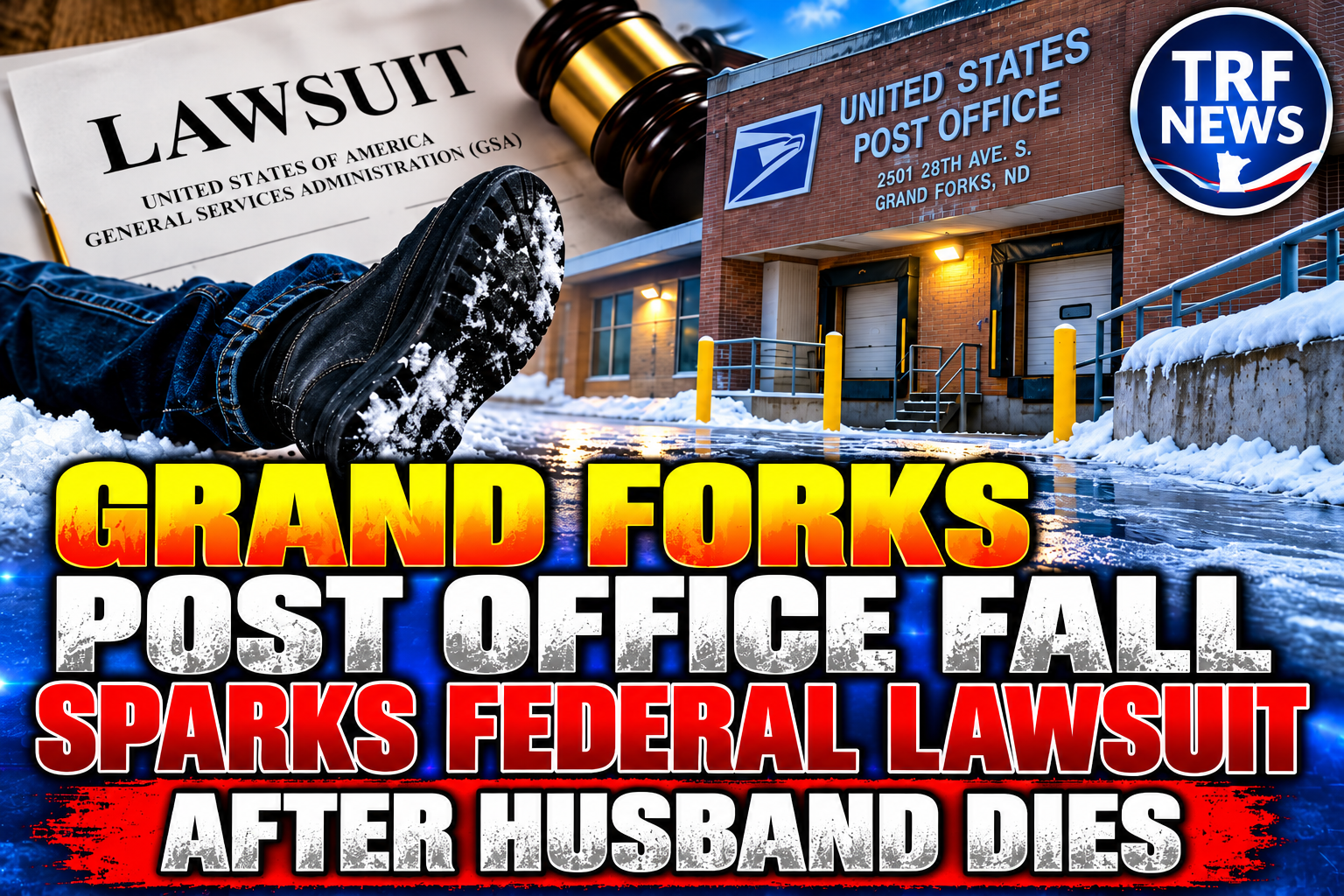 Grand Forks Post Office Fall Sparks Federal Lawsuit After Husband Dies