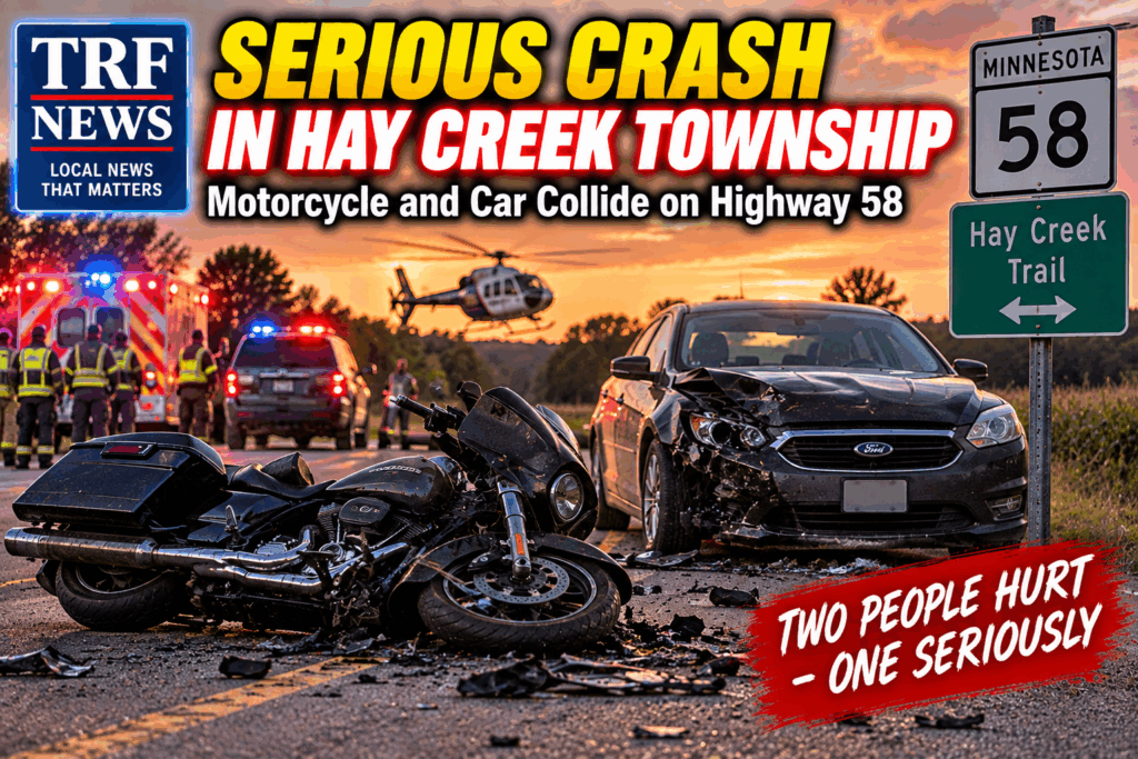 Hay Creek Township Crash Seriously Injures Rider