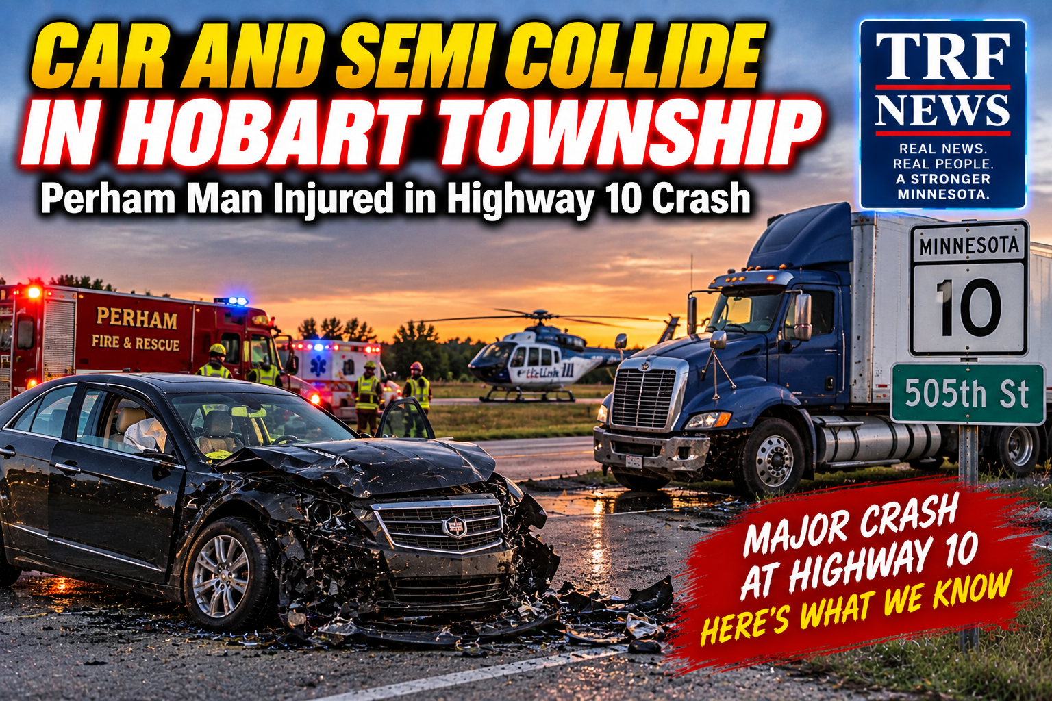 Hobart Township Crash Injures Perham Man