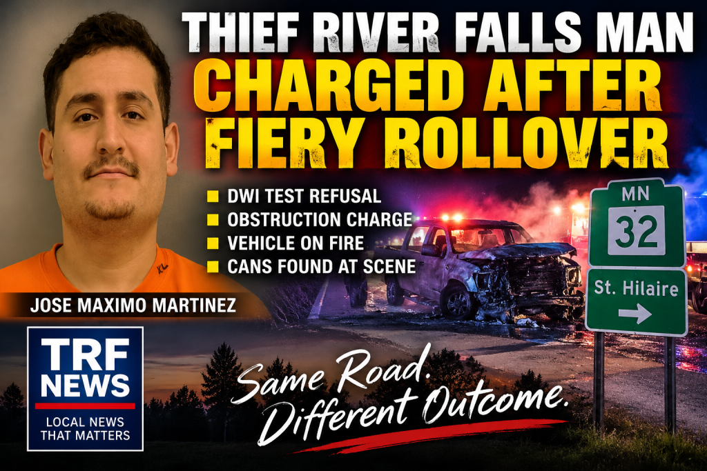 Thief River Falls Man Charged After Fiery Rollover