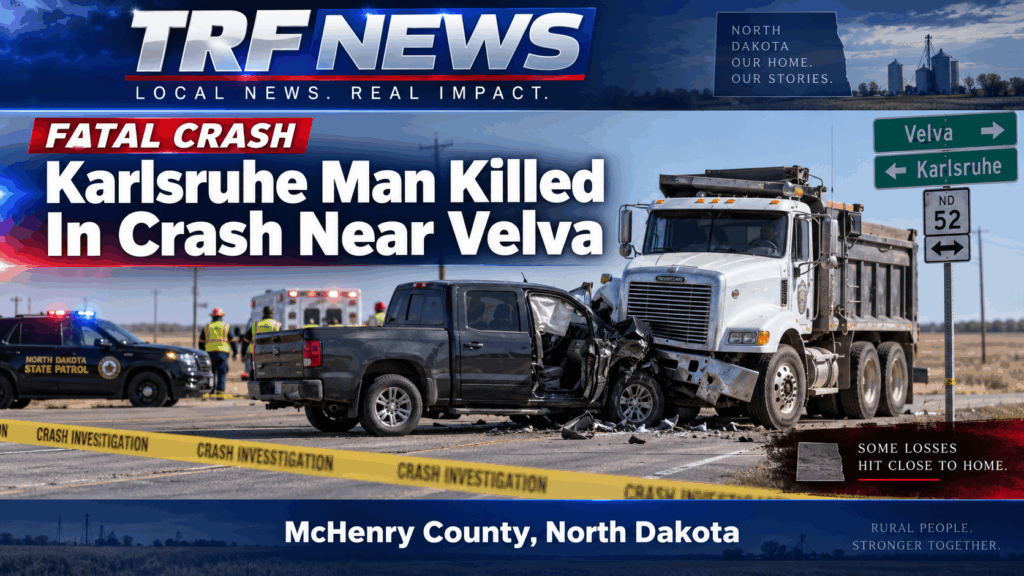 Karlsruhe Man Killed in Crash Near Velva