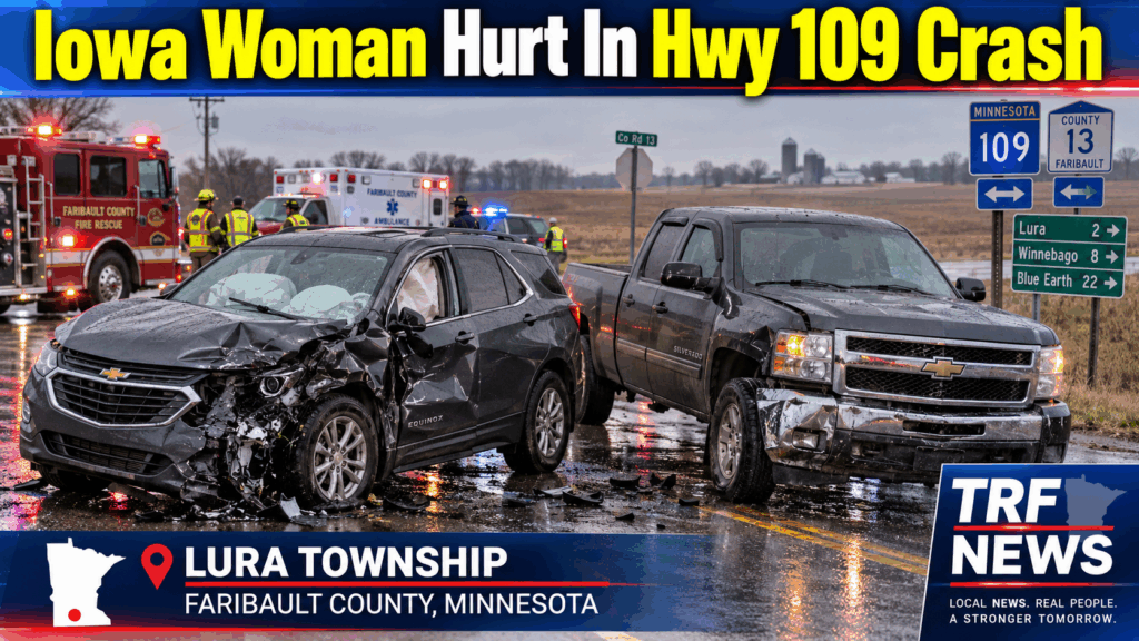 Lura Township Crash Injures Iowa Woman