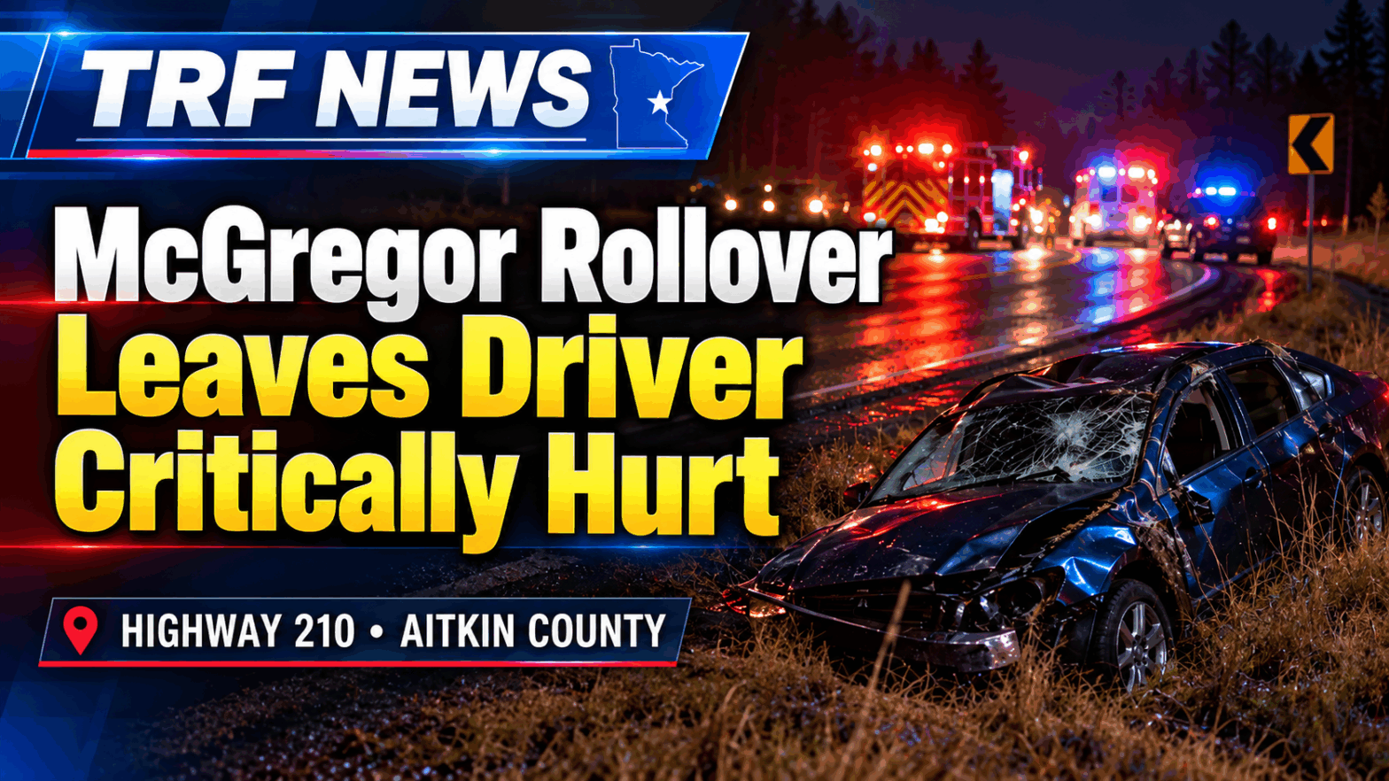 McGregor Rollover Leaves Aitkin Man Critically Hurt