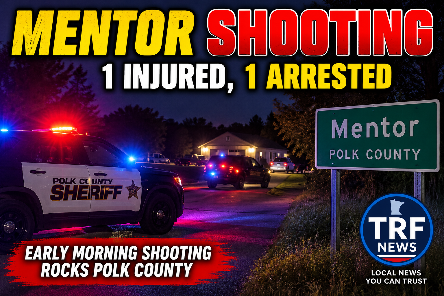 Mentor Shooting Sends Man to Hospital, Suspect Jailed