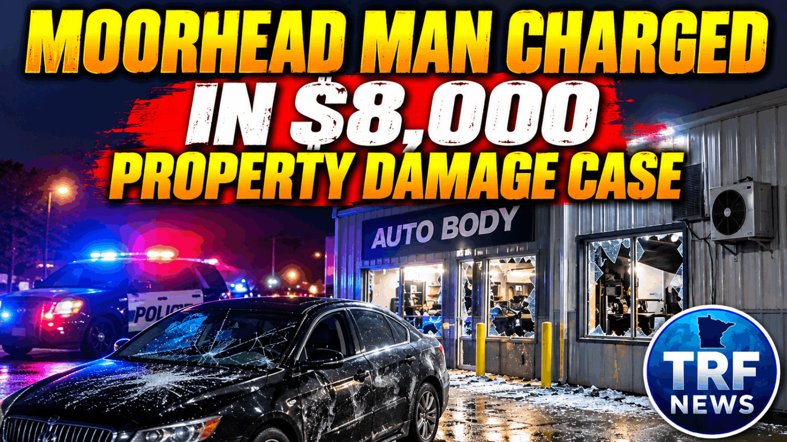 Moorhead Man Charged in $8,000 Property Damage Case