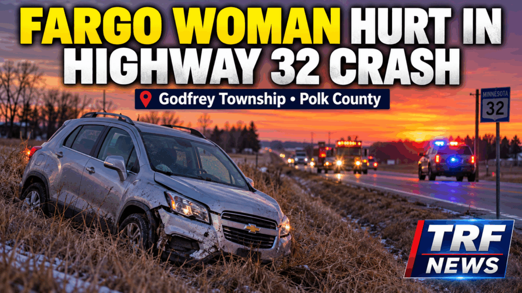 Polk County Crash Injures Fargo Woman