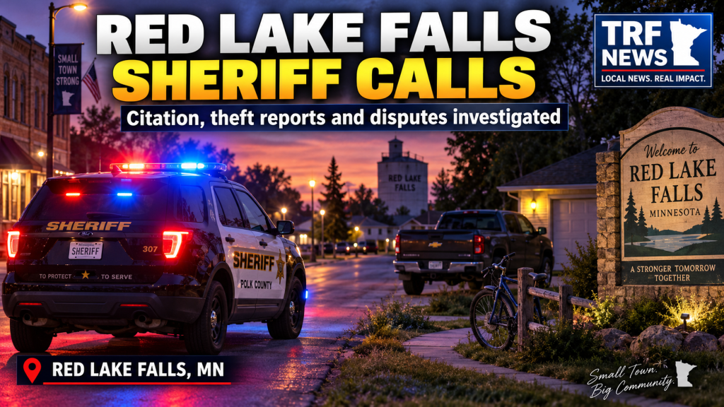 Red Lake Falls Sheriff Calls: Citation, Thefts, Disputes