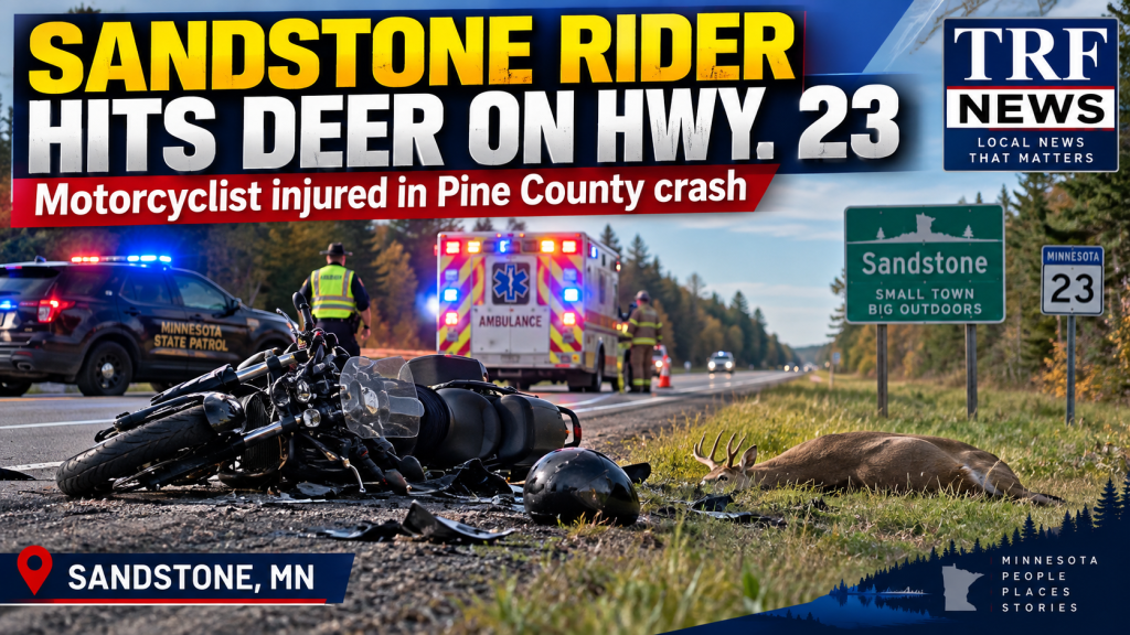 Sandstone Man Hurt in Highway 23 Deer Crash