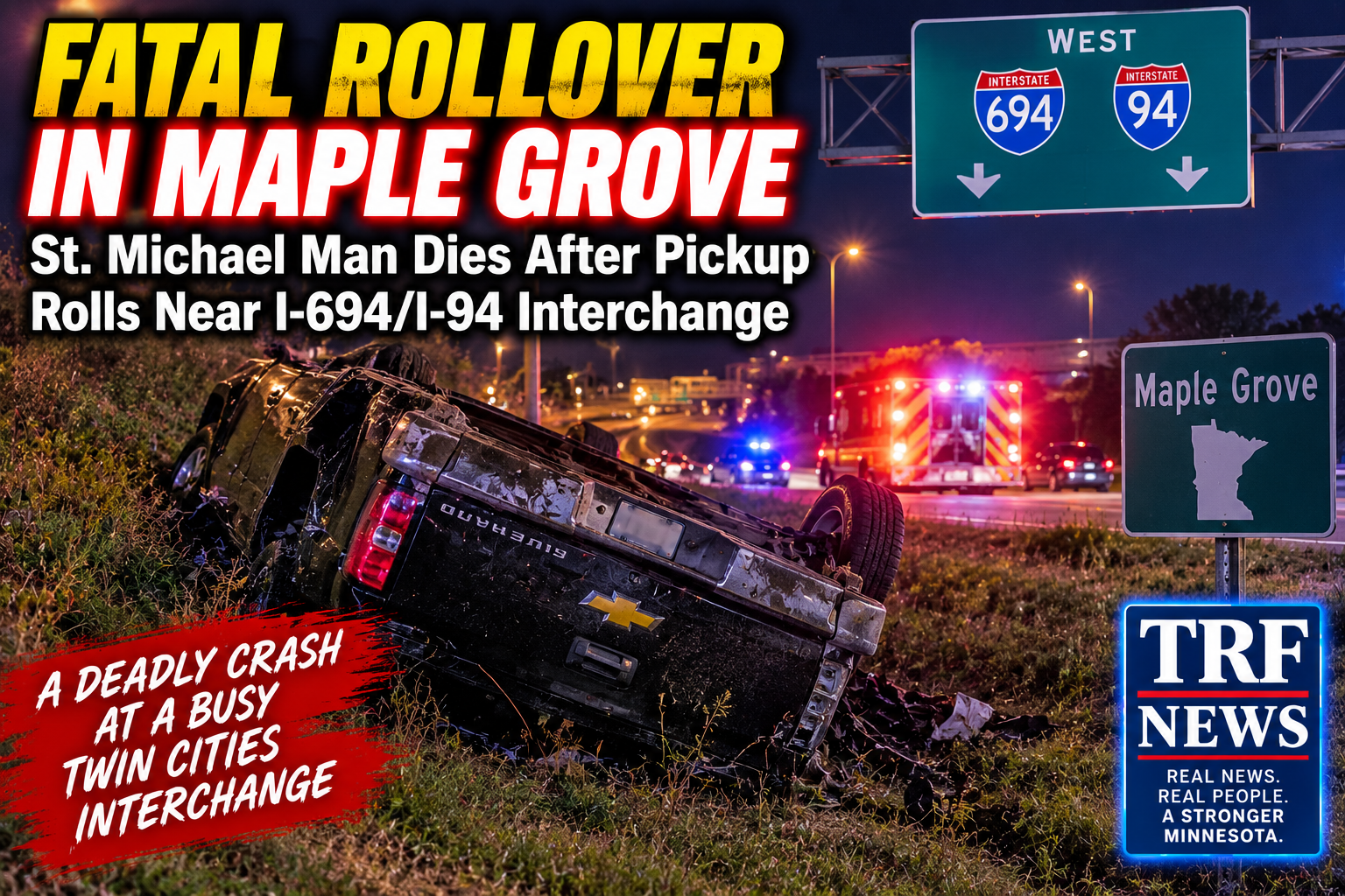 St. Michael Man Killed in Maple Grove Rollover