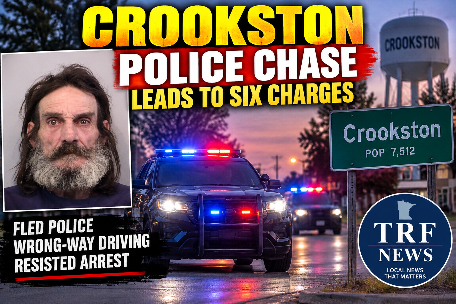 Crookston Police Chase Leads to Six Charges