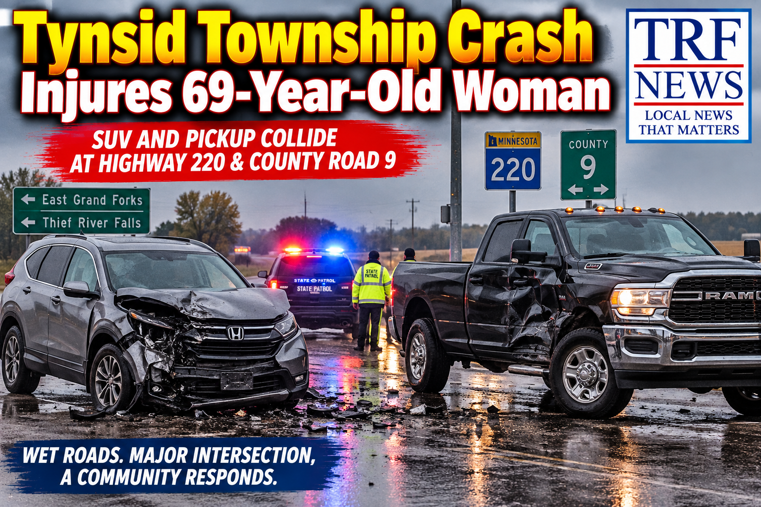 Tynsid Township Crash Injures 69-Year-Old Woman